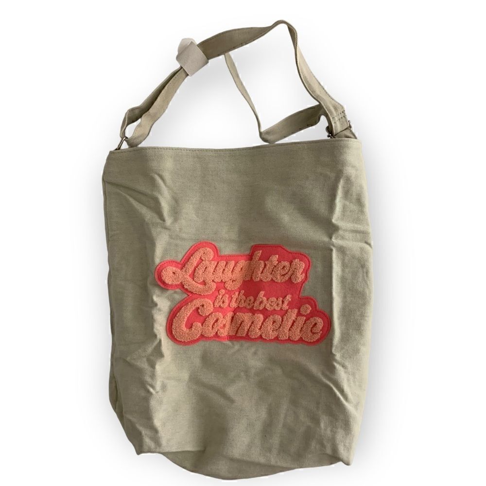 Benefit cosmetics large organic shoulder bag, tote, New